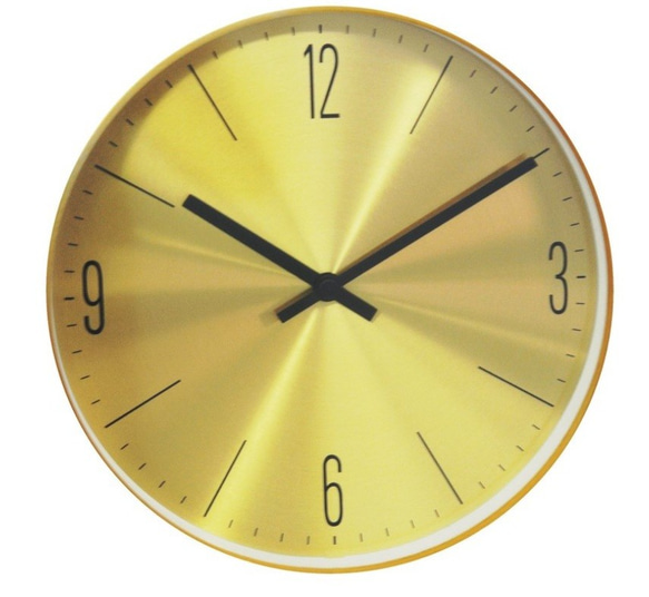 Mod - 明るい金色の壁掛け時計（金属製） 掛け時計・置き時計