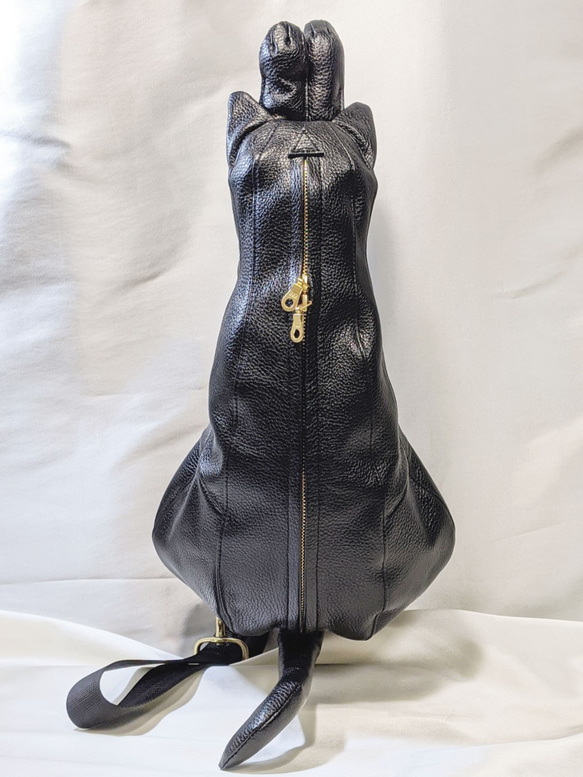 CHIGRACCI　新作　NEW Ture-tette 「猫バッグ」黒　リアルな猫型バッグ　本革　日本製 4枚目の画像