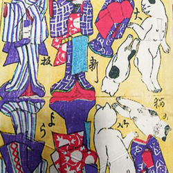 CHIGRACCI「 ニャロハシャツ 」猫柄アロハシャツ 　オリジナルプリント　浮世絵着せ替え江戸猫柄 8枚目の画像