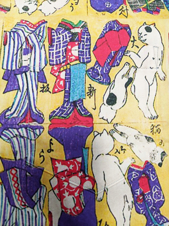 CHIGRACCI「 ニャロハシャツ 」猫柄アロハシャツ 　オリジナルプリント　浮世絵着せ替え江戸猫柄 8枚目の画像