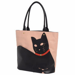 CHIGRACCI真實姿態，tette“貓手提包”粉紅黑貓 第3張的照片