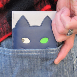 CHIGRACCI　Ture-tette 「猫財布」グレー　本革　日本製 2枚目の画像