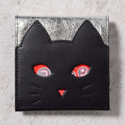 CHIGRACCI Ture-tette“Cat Purse”銀色真皮日本製造 第6張的照片