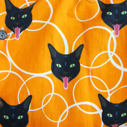 CHIGRACCI“ Nyaroha襯衫”貓圖案Aloha襯衫黑貓蜜蜂圖案 第5張的照片