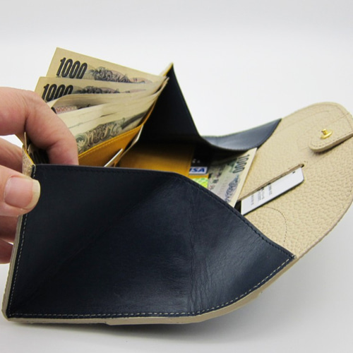 CHIGRACCI 猫デザイン長財布 「ニャレット 」ベージュ×ブラック 本革