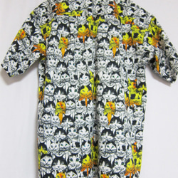 CHIGRACCI“ Nyaroha襯衫”貓圖案Aloha襯衫/原始圖案/貓批次圖案 第4張的照片