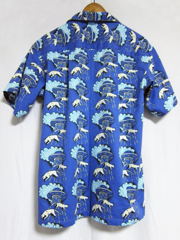 CHIGRACCI“Nyaroha襯衫”貓圖案阿羅哈襯衫/原始打印/ UFO貓圖案 第4張的照片