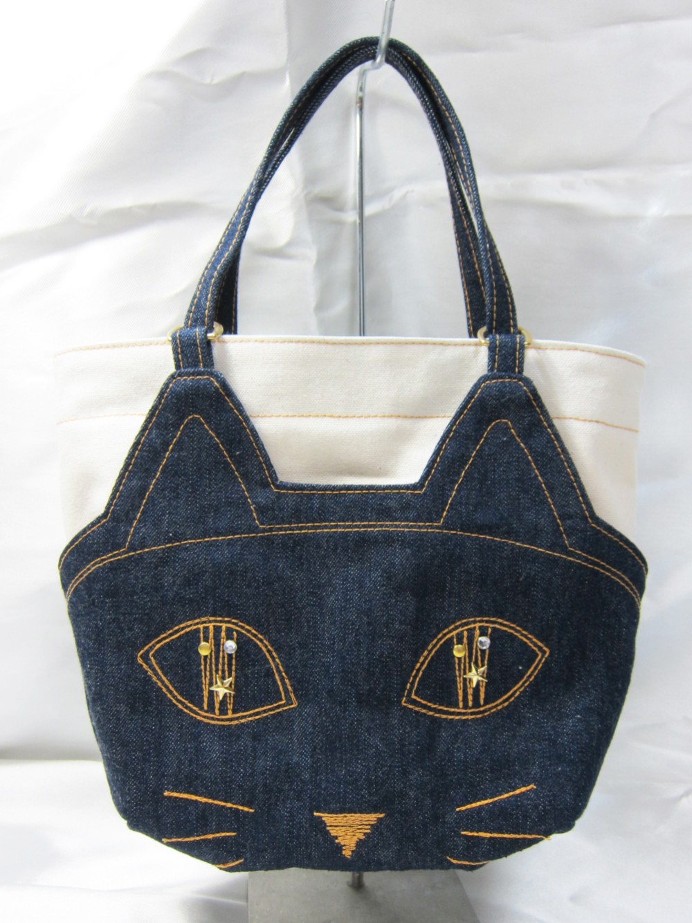 Creema限定！CHIGRACCI猫デザイントート岡山県産デニム×帆布トート「CATOTE」キャトート・ミニ