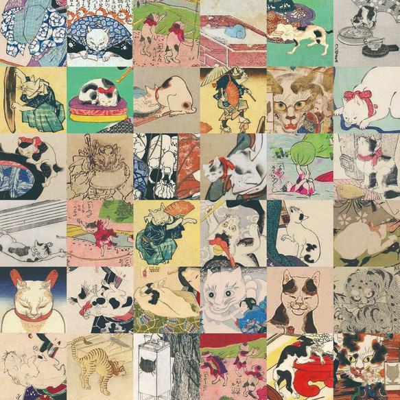 CHIGRACCI「 ニャロハシャツ 」猫柄アロハシャツ 　オリジナルプリント　浮世絵モンスターキャット柄 9枚目の画像