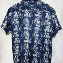 CHIGRACCI「 ニャロハシャツ 」猫柄アロハシャツ 　オリジナルプリント　ミスティックキャット柄 4枚目の画像