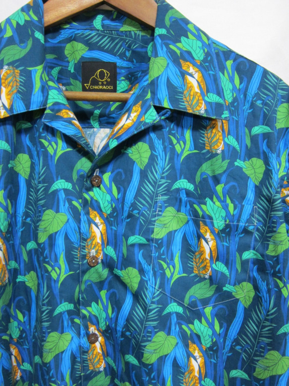 CHIGRACCI“ Nyaroha襯衫”貓圖案Aloha襯衫/原始圖案/花園貓圖案 第5張的照片