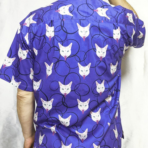 ねーねーねこ アロハシャツ CHIGRACCI「 ニャロハシャツ 」猫柄アロハシャツ オリジナル