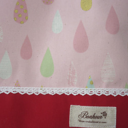 シューズ袋《雨。カラフル！ピンク》 4枚目の画像