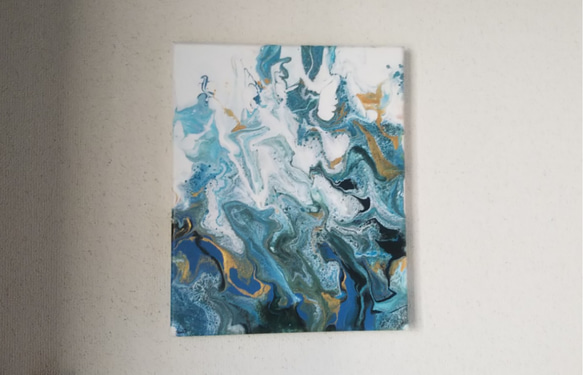 ☆抽象画、アクリル絵画、インテリア絵画、フルイドア―ト、テクスチャ