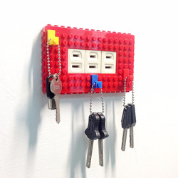 Qubefun三穴電源ブロックハウジングカバー（赤ファッション） 1枚目の画像