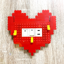 Qubefun三穴電源ブロックハウジングカバー（赤ファッション） 4枚目の画像