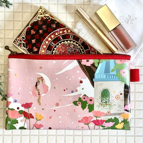 平ポーチ『月の上のラプンツェル。』 ポーチ タキザワアスカ 通販