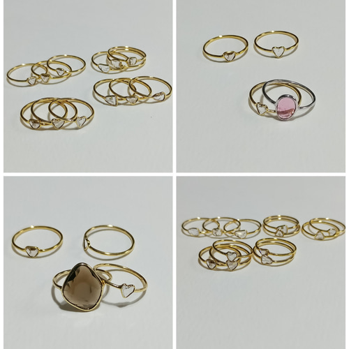 スライスダイヤK10リング11号サイズ 約0.20～0.30cts前後 ♡型三角