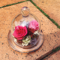 永生玫瑰玻璃花盅（大） 第4張的照片