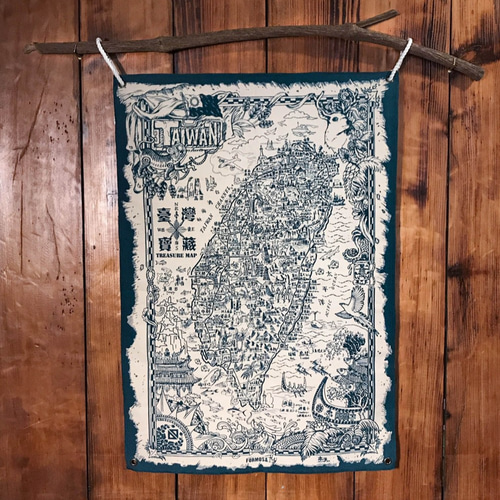 台湾宝の地図 ワンピース（張青） タペストリー・壁掛け 木子創意 通販