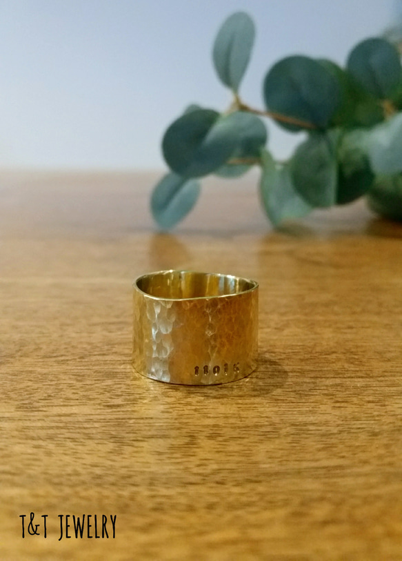 Thick Ring (Brass) 文字入り 1枚目の画像