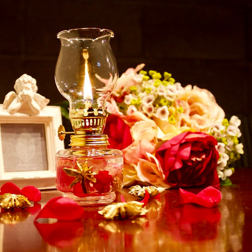 アンティーク風ハーバリウムランプ その他インテリア雑貨 michi michi  