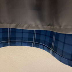 ウール混のチェックのフレアスカート(ブルー) 5枚目の画像