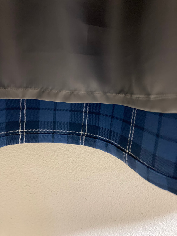 ウール混のチェックのフレアスカート(ブルー) 5枚目の画像
