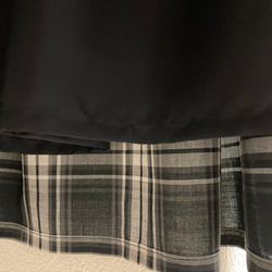 チェックのギャザースカート(ブラック) 5枚目の画像