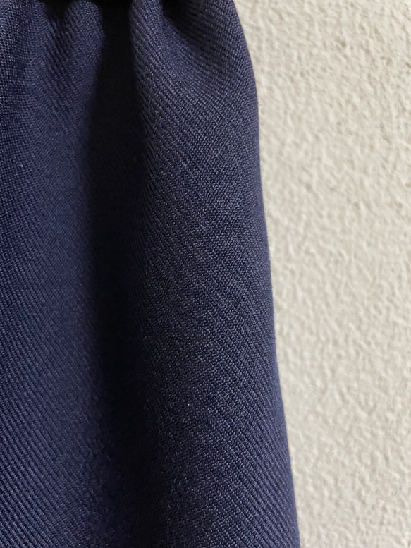 ウール混のフレアスカート(ネイビー) 3枚目の画像