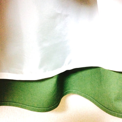 【9/11まで送料無料】グリーンのギャザースカート 5枚目の画像