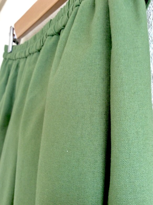 グリーンのギャザースカート 4枚目の画像