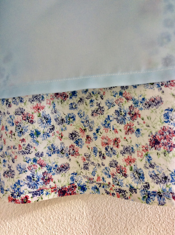 綿ローンの花柄プリントのギャザースカート 5枚目の画像