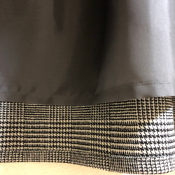 ウール混のグレンチェック(グリーンライン)のフレアスカート 5枚目の画像