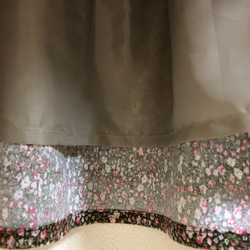 起毛コットンの小花柄ギャザースカート(ピンク) 7枚目の画像