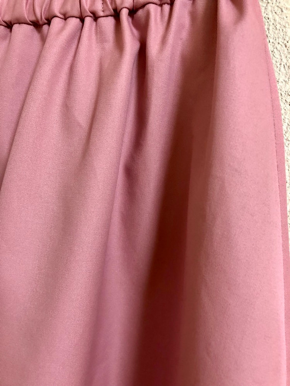 コットンのフレアスカート(ピンク) 4枚目の画像