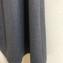 ウール混の杢グレーのフレアスカート 4枚目の画像