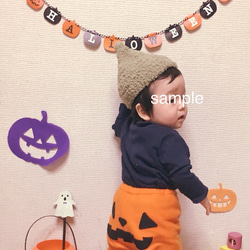 ベビーかぼちゃパンツ【顔貼り付けタイプ】 3枚目の画像