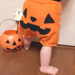 ベビーかぼちゃパンツ【顔貼り付けタイプ】 4枚目の画像