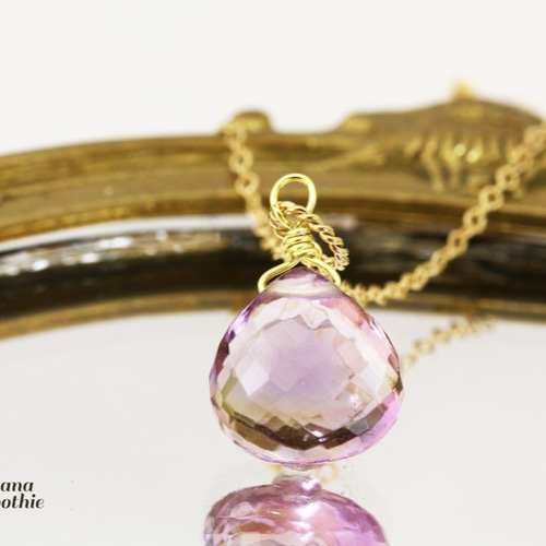 最高品質AAAAA アメトリン 極上 マロンカット 14kgfネックレス 2月・11