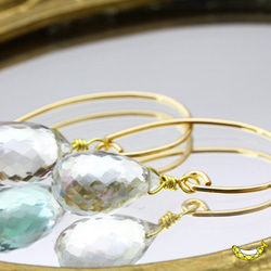 いくつもの顔を持つ魅力 ミスティックトパーズ 14kgfピアス 11月誕生石 5枚目の画像