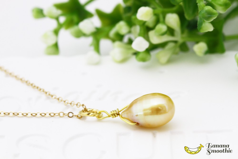 淡水パール　ネックレス　金具14KG刻印あります