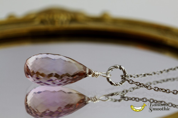 【H様専用】最高品質AAAAA アメトリン極上ブリオレットカット Lサイズ silver925ネックレス 6枚目の画像