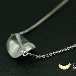 グリーンアメジスト 中サイズ ラフカット プレーンタイプ silver925ネックレス 3枚目の画像