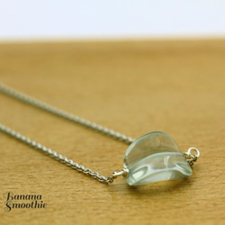 グリーンアメジスト 中サイズ ラフカット プレーンタイプ silver925ネックレス 7枚目の画像