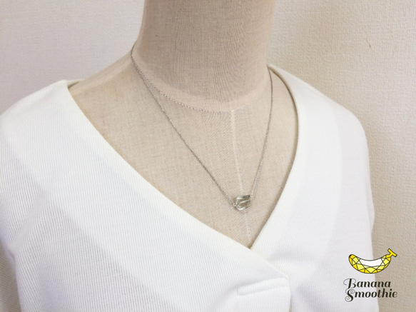 グリーンアメジスト 中サイズ ラフカット プレーンタイプ silver925ネックレス 8枚目の画像