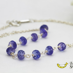 手首に宝石の輝きをまとう 12月誕生石 タンザナイト Silver925ブレスレット 2枚目の画像