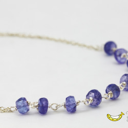 手首に宝石の輝きをまとう 12月誕生石 タンザナイト Silver925ブレスレット 3枚目の画像