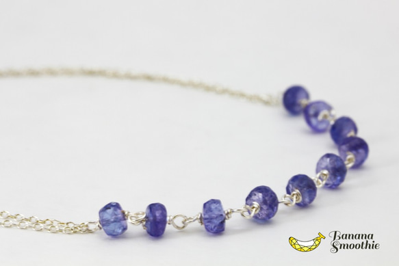 手首に宝石の輝きをまとう 12月誕生石 タンザナイト Silver925ブレスレット 3枚目の画像