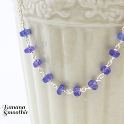 手首に宝石の輝きをまとう 12月誕生石 タンザナイト Silver925ブレスレット 5枚目の画像